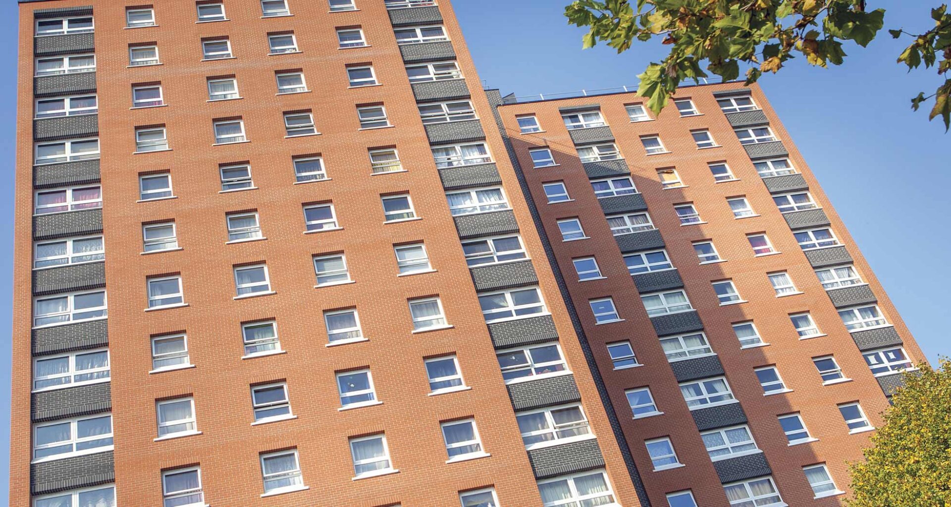 Composite fire doors for social housing